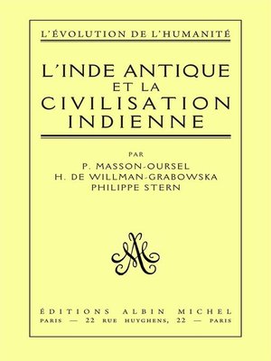 cover image of L'Inde antique et la civilisation indienne